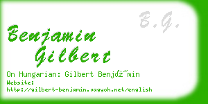 benjamin gilbert business card